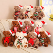 【Plush】Classic Christmas Teddy Bear Plush Toys With Christmas Scarf