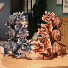 【Plush】Simulated Jurassic Dinosaur Simulated Triceratops Plush Toy