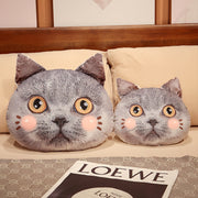 【Plush】Printed Plush Pillow With Different Kitten Heads Pattern