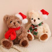 【Plush】Classic Christmas Teddy Bear Plush Toys With Christmas Scarf