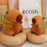 【Plush】Cuddly Capybara Plush Toy With Small Backpack