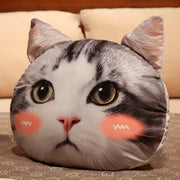 【Plush】Printed Plush Pillow With Different Kitten Heads Pattern
