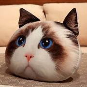 【Plush】Printed Plush Pillow With Different Kitten Heads Pattern