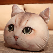 【Plush】Printed Plush Pillow With Different Kitten Heads Pattern