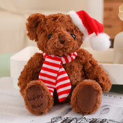 【Plush】Classic Christmas Teddy Bear Plush Toys With Christmas Scarf