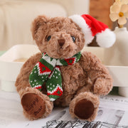 【Plush】Classic Christmas Teddy Bear Plush Toys With Christmas Scarf