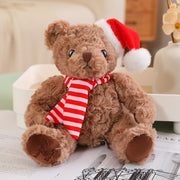 【Plush】Classic Christmas Teddy Bear Plush Toys With Christmas Scarf