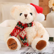【Plush】Classic Christmas Teddy Bear Plush Toys With Christmas Scarf