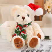 【Plush】Classic Christmas Teddy Bear Plush Toys With Christmas Scarf