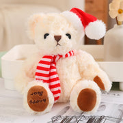 【Plush】Classic Christmas Teddy Bear Plush Toys With Christmas Scarf