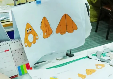 custom plush design sketch