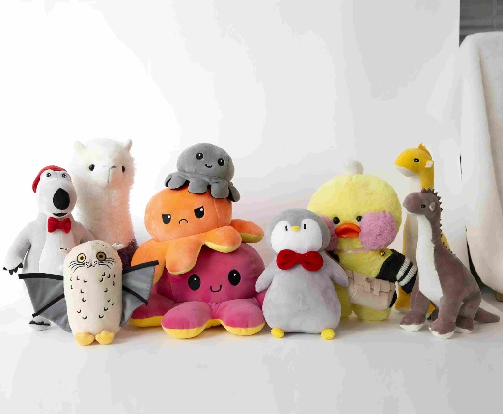 safe stuffed animals for infants - custom plush toys with embroidered features for infant safety