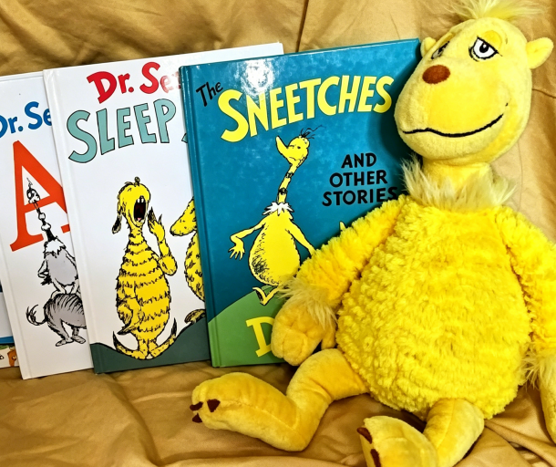 book with stuffed animal character