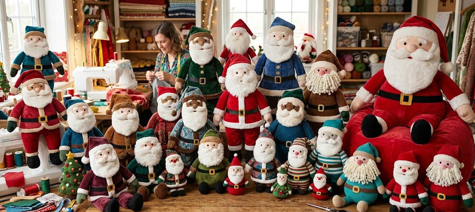 Custom Sizes and Colors in Santa Claus Plush Toys