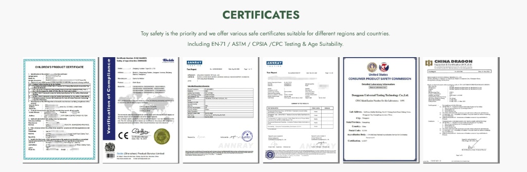 ASTM CPSIA EN71 CPC plush toy safety certificates for custom Halloween dolls