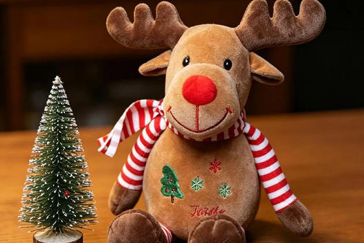 Christmas Embroidery Elk Doll