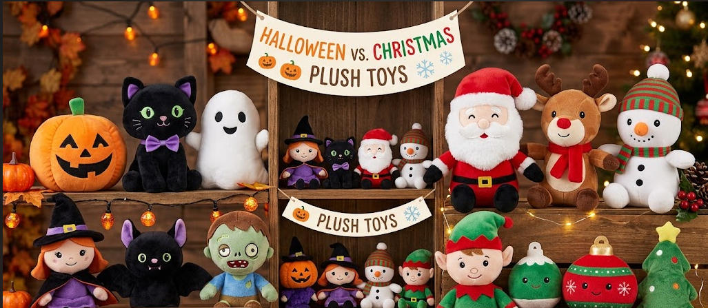 Halloween vs. Christmas Plush Toys