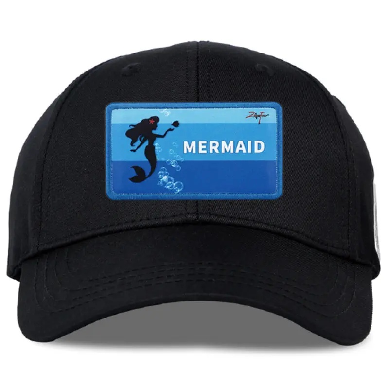 PVC custom hat patch size on black cap