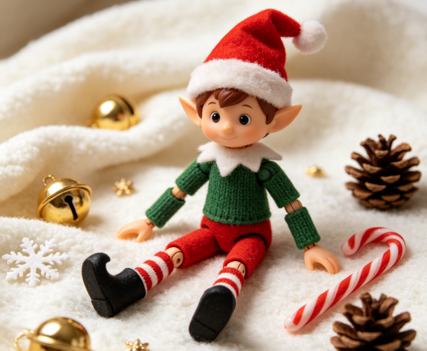 posable christmas elf doll