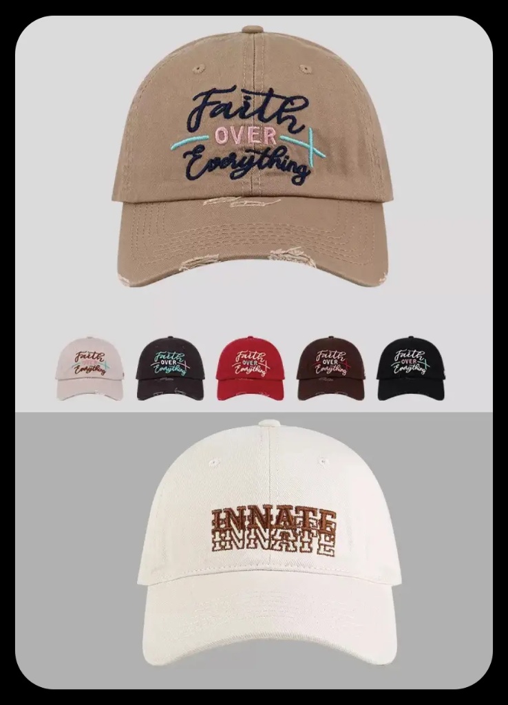 Custom dad hats with embroidery logo and multiple color options