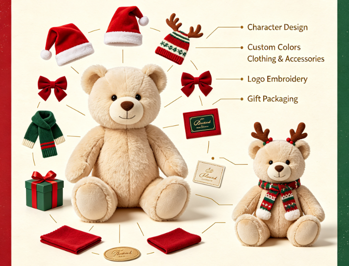 custom christmas teddy bear