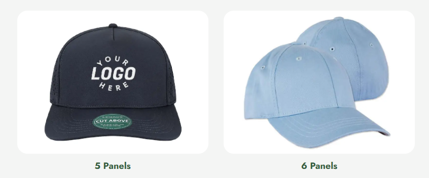 5 panel vs 6 panel hat