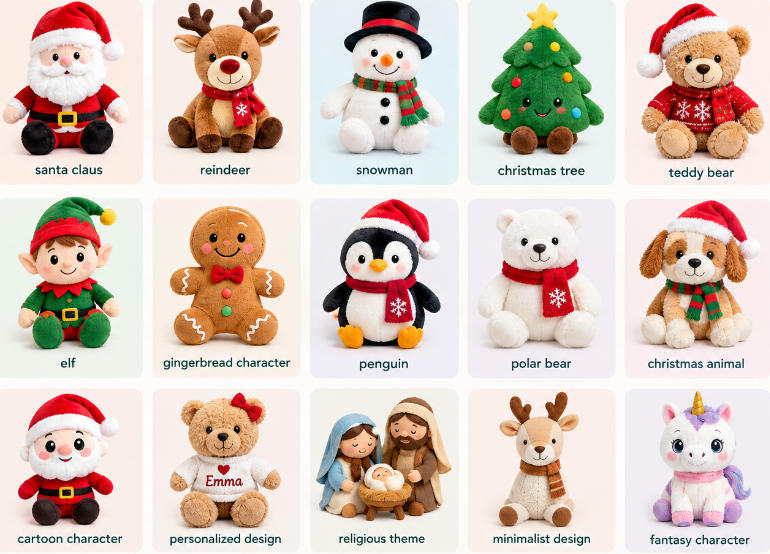 Popular Types of Christmas Plush Toy Designs