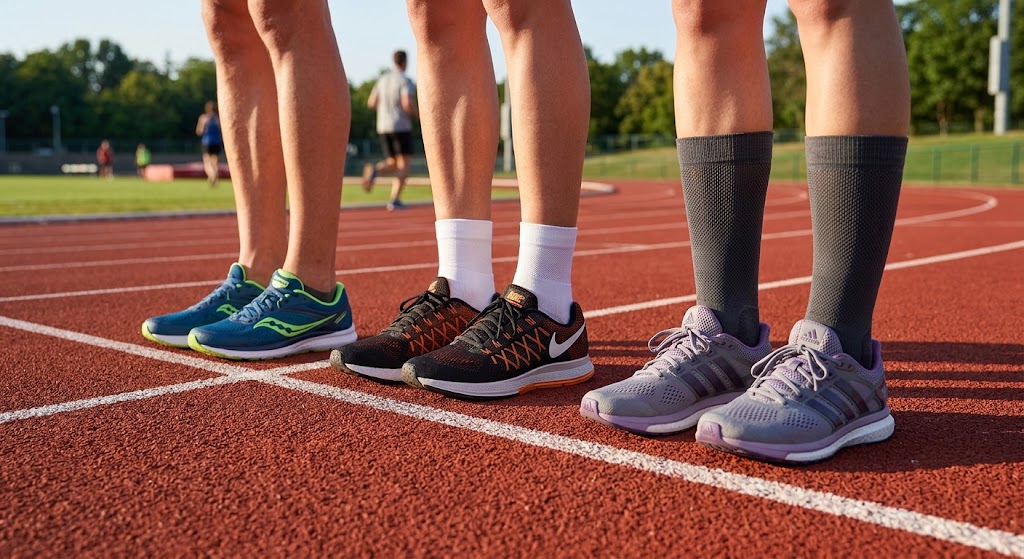 different running sock lengths for low top shoes