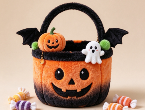 halloween plush basket