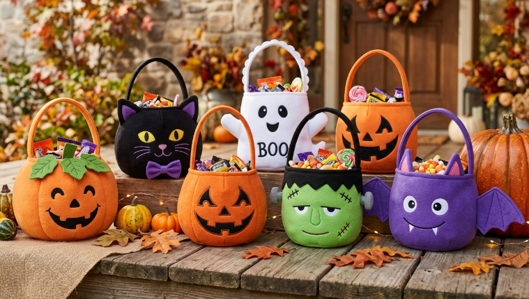 plush halloween baskets