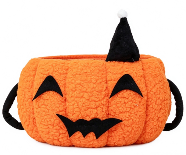 plush pumpkin basket